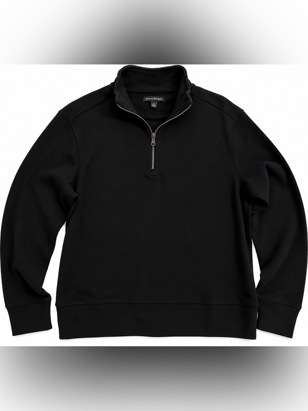 Banana Republic Men's Black Half-Zip Pullover Sweater